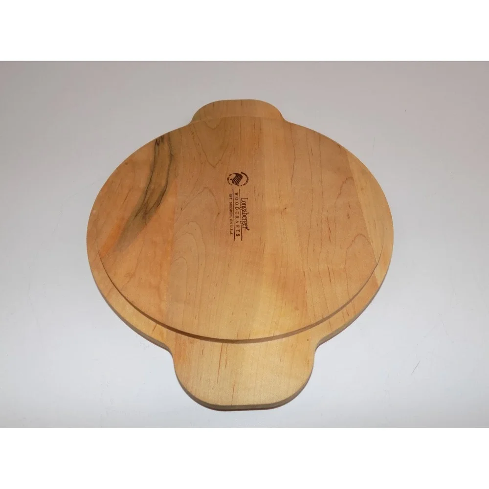 DIVIDE IT UP Round Basket Cutting Board Lid ID 7.5in OD 8in LONGABERGER